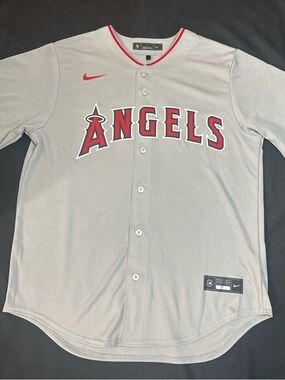 Nike angels jersey Gray and red size large